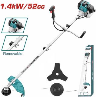 TOTAL Gasoline grass trimmer and bush cutter 52cc (TP5524421)