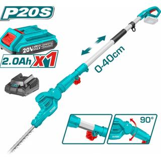 TOTAL Lithium-ion pole hedge trimmer 20V / 2Ah (TPHT2016012)