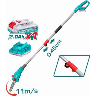 TOTAL ΕΠΑΓΓ. ΤΗΛΕΣΚ. ΚΟΝΤΑΡΟΠΡΙΟΝΟ ΜΠΑΤΑΡΙΑΣ Li-ion 20V / 8'' / 2Ah / 1 ΜΠΑΤΑΡΙΑΣ BL Motor (TPSLI20281E)