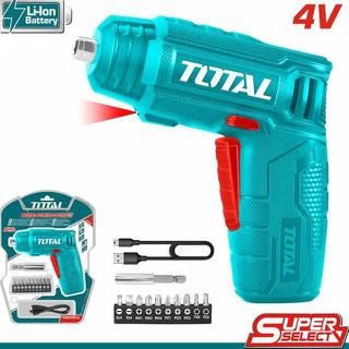 TOTAL Li - ion CORDLESS SCREWDRIVER 4V / 1.5Ah (TSDLI0402)