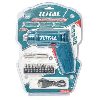 TOTAL Li - ion CORDLESS SCREWDRIVER 4V / 1.5Ah (TSDLI0402)