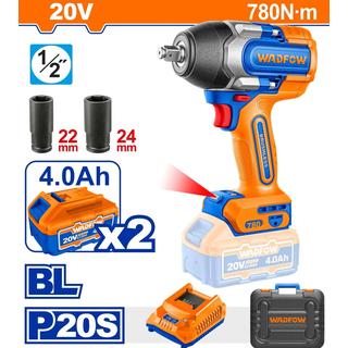 WADFOW ΜΠΟΥΛΟΝΟΚΛΕΙΔΟ ΜΠΑΤΑΡΙΑΣ Li-ion 20V / 780Nm / 4Ah / 2 ΜΠΑΤ BL Motor (WCD1B78E)