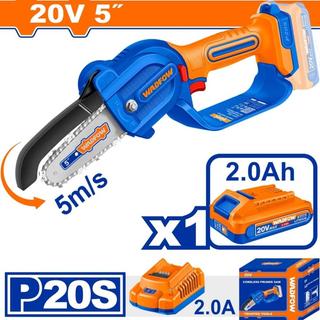 WADFOW ΣΕΤ ΑΛΥΣΟΠΡΙΟΝΟ ΚΛΑΔΕΥΤΙΚΟ ΜΠΑΤΑΡΙΑΣ Li-ion 20V / 5" / 2Ah / 1 ΜΠΑΤ (WCLP556E)