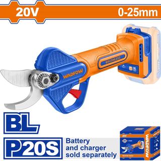 WADFOW ΨΑΛΙΔΙ ΚΛΑΔΕΜΑΤΟΣ 25mm ΜΠΑΤΑΡΙΑΣ Li-ion 20V ΧΩΡΙΣ ΜΠΑΤΑΡΙΑ & ΦΟΡΤΙΣΤΗ BL Motor (WJFP525)