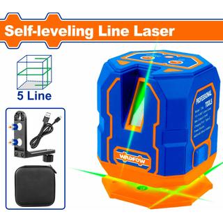 WADFOW ΑΛΦΑΔΙ LASER ΑΥΤΟ-ΟΡΙΖΟΝΤΙΟΥΜΕΝΟ 0-30m 5 LINE ΜΕ ΠΡΑΣΙΝΕΣ ΑΚΤΙΝΕΣ (WLE1M05)