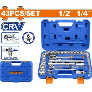 WADFOW 1/4" & 1/2" SOCKET SET 43PCS (WST3D43)