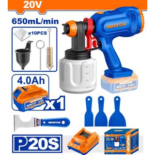 WADFOW ΣΕΤ ΠΙΣΤΟΛΙ ΒΑΦΗΣ ΜΠΑΤΑΡΙΑΣ Li-ion 20V / 4Ah / 1 ΜΠΑΤ (WSU30668E)
