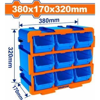 WADFOW ΣΥΡΤΑΡΙΕΡΑ ΑΠΟΘΗΚΕΥΣΗΣ ME ΣΚΑΦΑΚΙΑ 380X170X320mm (WTB8330)