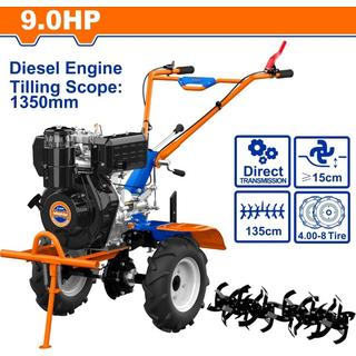 WADFOW Diesel tiller 418cc / 9HP / 135cm (WTL3A135)